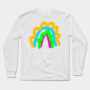 Colorful rainbow abstract art Long Sleeve T-Shirt